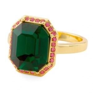 Gorjana 18K Gold Plated Octagon Cocktail Ring Size 7